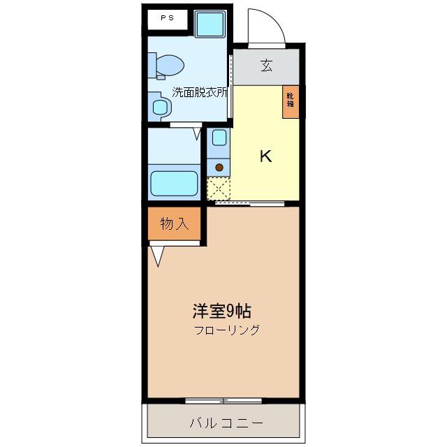 セレナヴィータ浅間W(1K/3階)の間取り写真