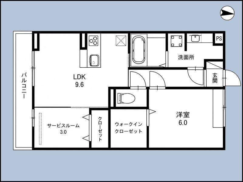 ピアット(1SLDK/2階)の間取り写真