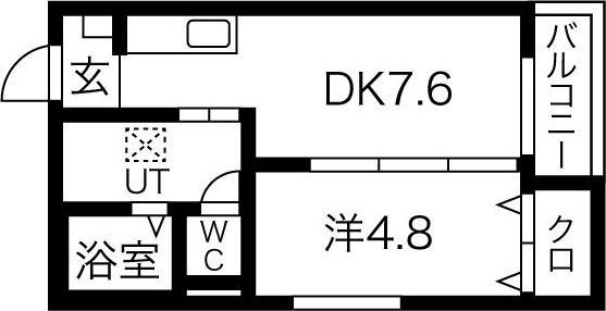 ヴィラアバーナ桜台(1LDK/1階)の間取り写真