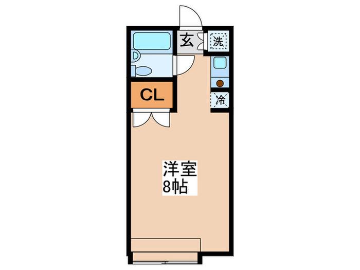 GREEN GABLES(ワンルーム/2階)の間取り写真
