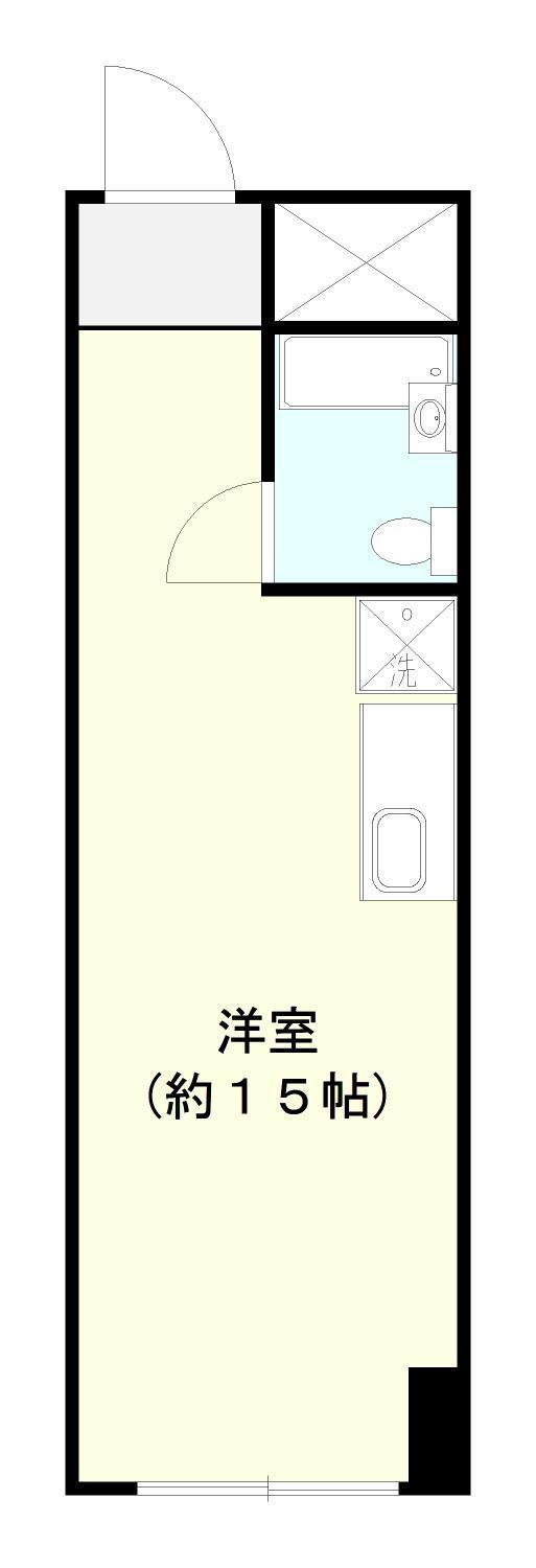 コスモビル(ワンルーム/4階)の間取り写真