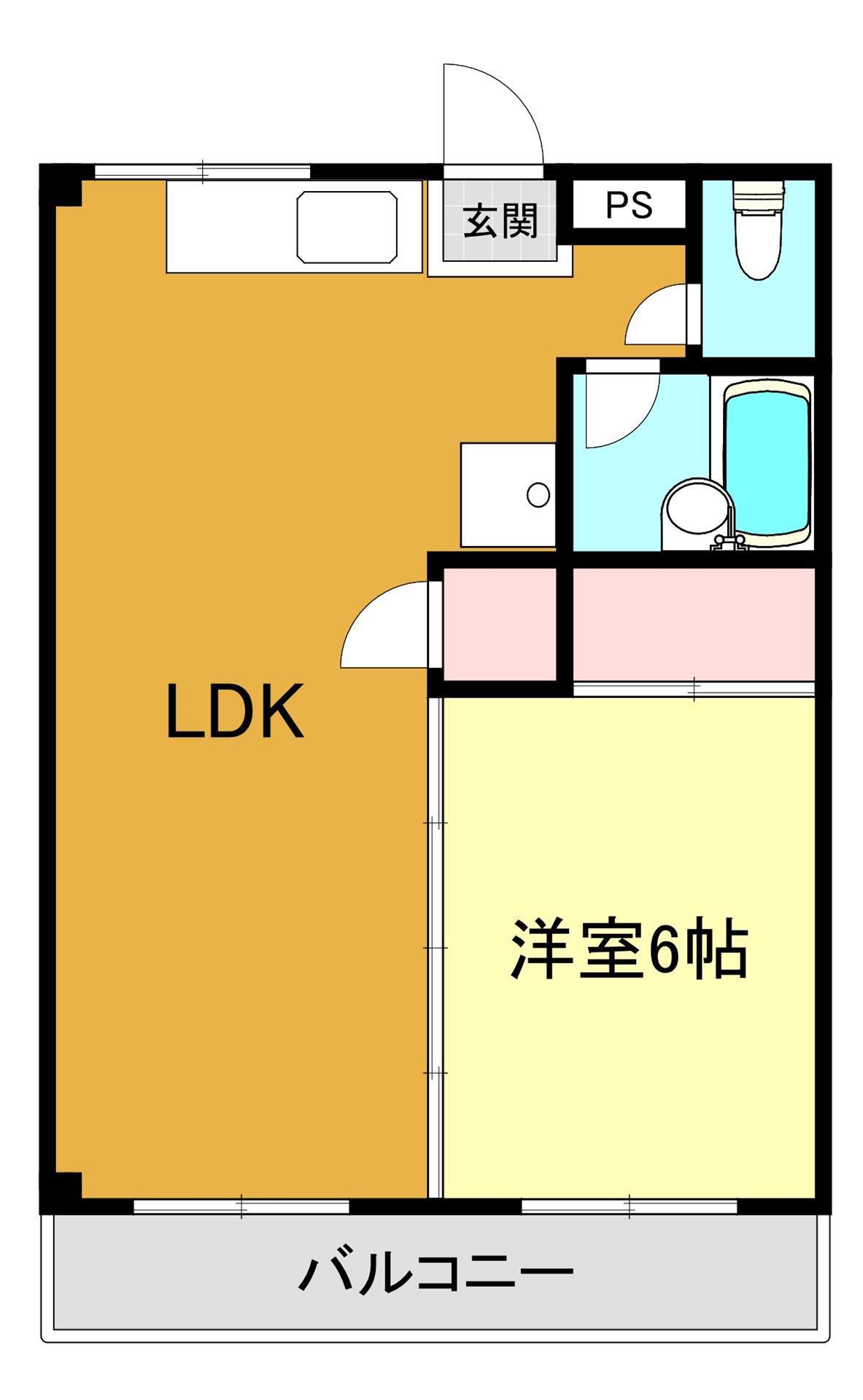 ラビットハウスエイトワン(1LDK/2階)の間取り写真