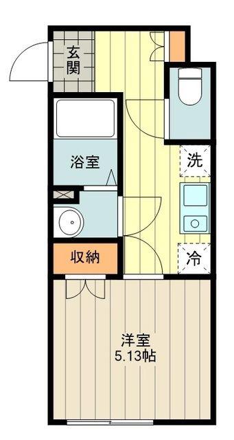 メゾンラウンジ(1K/1階)の間取り写真