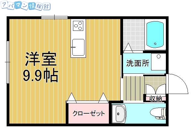 ベルテ天神尾(ワンルーム/1階)の間取り写真