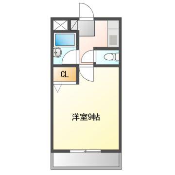 朝日が丘尾田ハイツ(1K/3階)の間取り写真