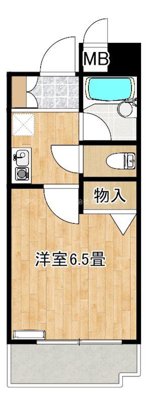 エフォールナガイ(1K/8階)の間取り写真