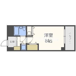 ロイヤルハイツ梅田II(ワンルーム/2階)の間取り写真