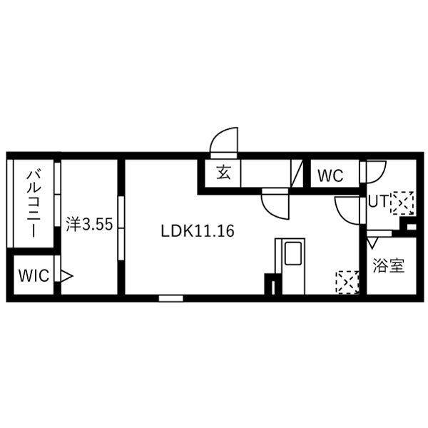FSTYLE一津屋1号館(1LDK/2階)の間取り写真