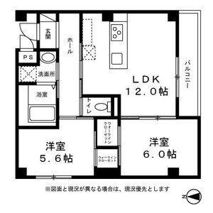 CASA MIA甲子園(2LDK/3階)の間取り写真