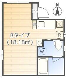 桜ヒルズ上野(ワンルーム/5階)の間取り写真