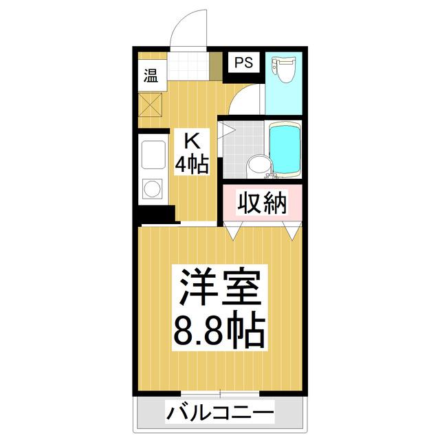 サンプローチ(1K/5階)の間取り写真