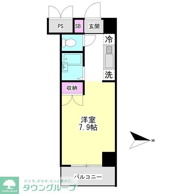 グランメール町田(ワンルーム/1階)の間取り写真