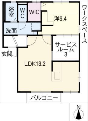 サンハイツ須成(1SLDK/1階)の間取り写真