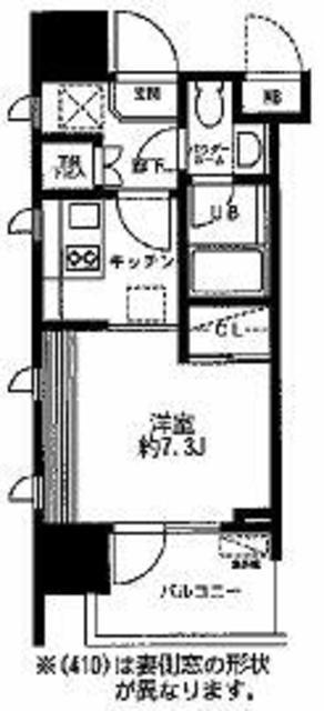 レジディア大森東(ワンルーム/4階)の間取り写真