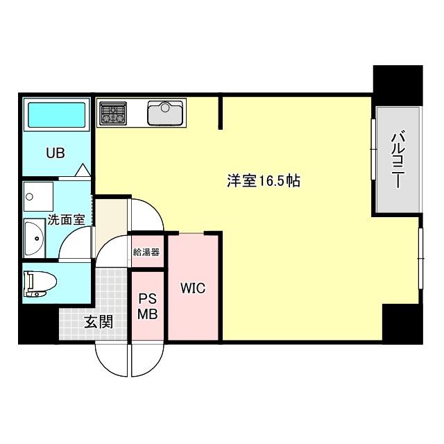 グランドメゾン船場(ワンルーム/6階)の間取り写真