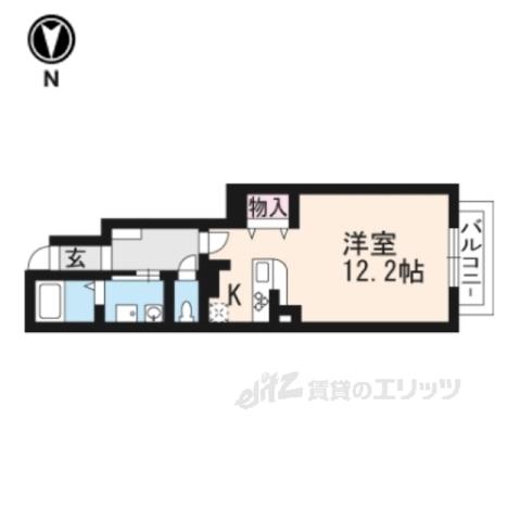 モランディ(ワンルーム/1階)の間取り写真