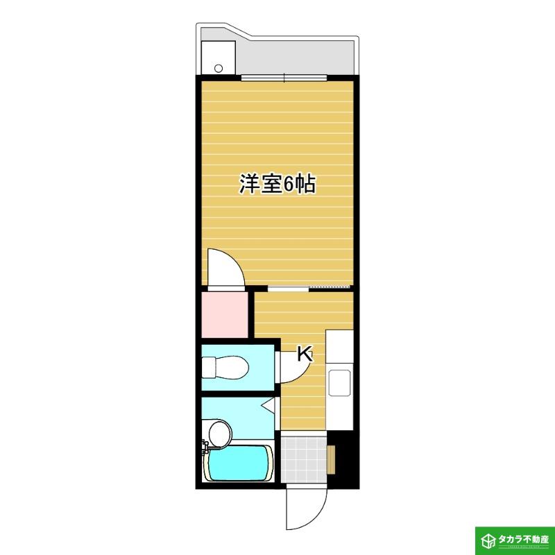 エクセル大在(1K/3階)の間取り写真