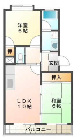 エクセルワールド(2LDK/3階)の間取り写真