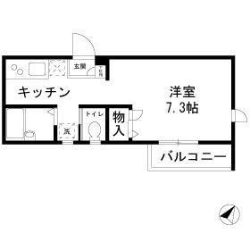 F.グランデ(ワンルーム/2階)の間取り写真