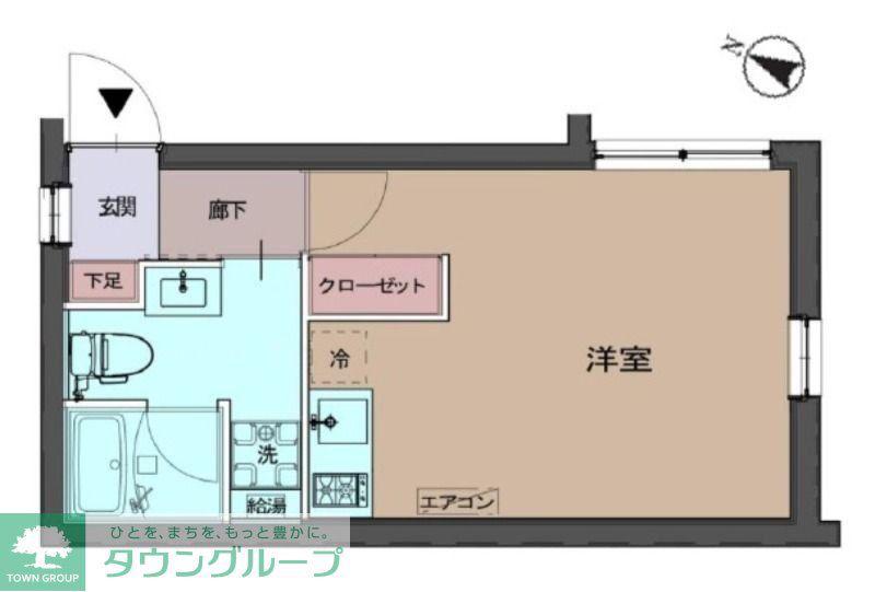 レヴァンテ笹塚(ワンルーム/4階)の間取り写真