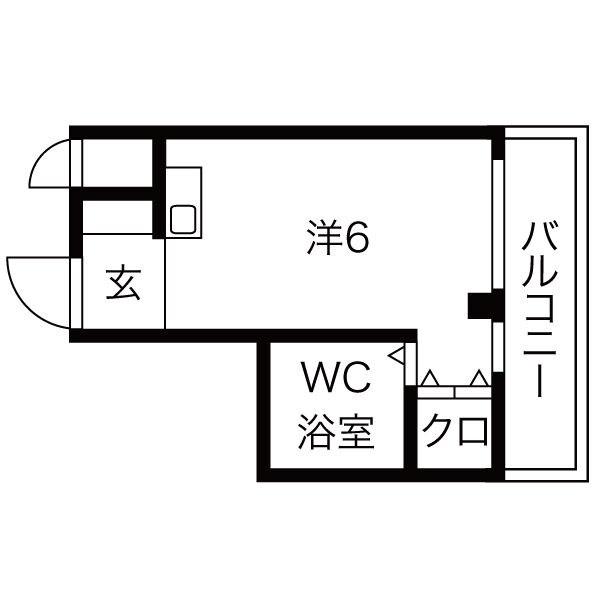 アーチ立花II(ワンルーム/5階)の間取り写真