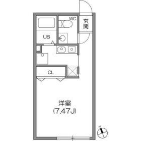 ZESTY神楽坂I(1K/2階)の間取り写真
