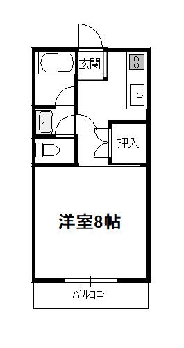 マンション永楽(1K/1階)の間取り写真