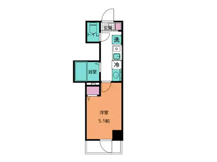 メルディアみのり台II(1K/3階)の間取り写真