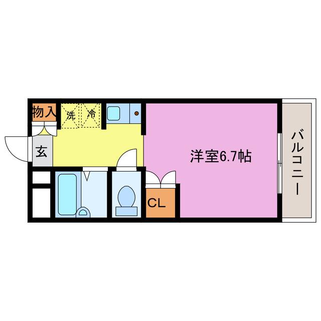 SADANKA(1K/2階)の間取り写真