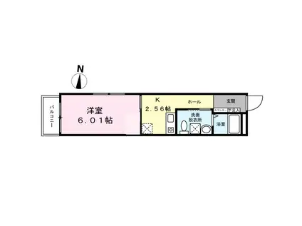 ベルヴェデーレ青葉荏田(1K/2階)の間取り写真