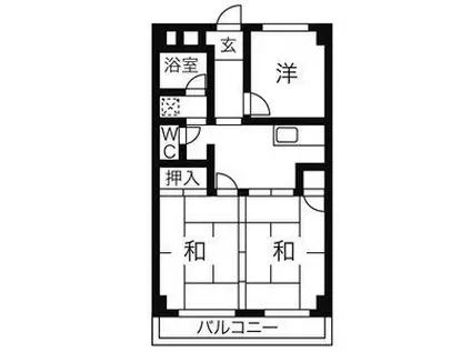 ドミール英(3K/2階)の間取り写真