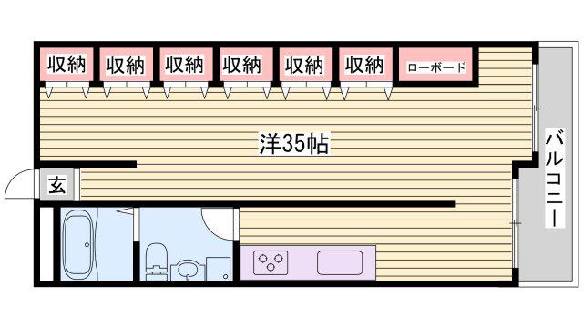 プレステージ姫路西飾磨(ワンルーム/3階)の間取り写真