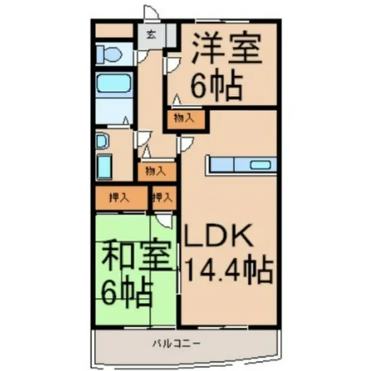 ドルフ秋川 1階階 間取り