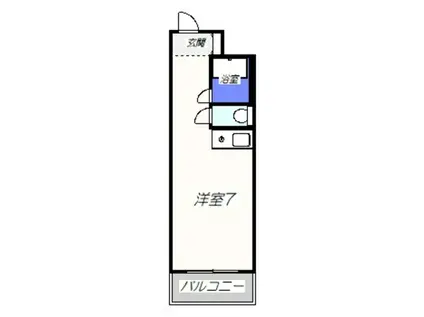 川口ハイツ(ワンルーム/2階)の間取り写真