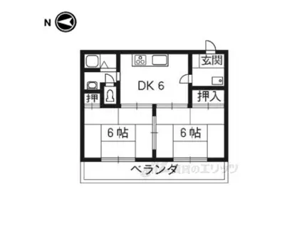 サンライブマンションⅠ(2DK/3階)の間取り写真