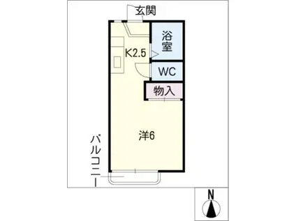 KOMAKI KOGYO(1K/2階)の間取り写真