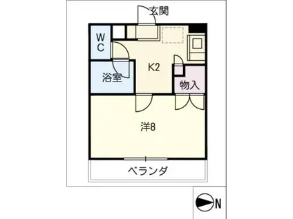 I&Nニシカワビル(1K/4階)の間取り写真