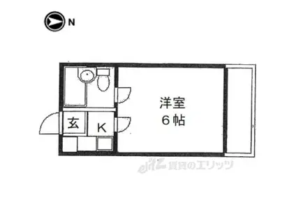 コーポ諏訪西大寺(1K/2階)の間取り写真