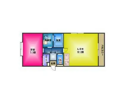 インフィニティ310(1LDK/3階)の間取り写真