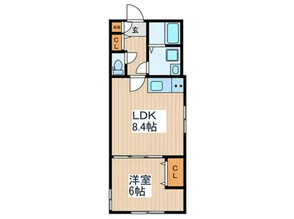 CONFORT KICHIJOJI イースト(1LDK/2階)の間取り写真