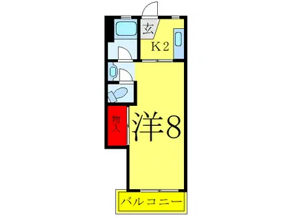 田崎マンション(1K/3階)の間取り写真