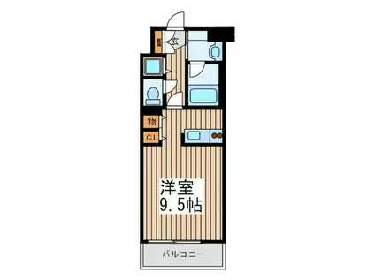 フラリッシュ東大成(ワンルーム/3階)の間取り写真