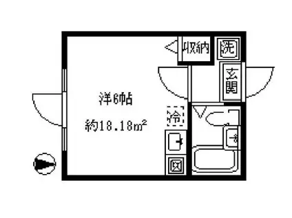 インペリアル東新宿(ワンルーム/2階)の間取り写真