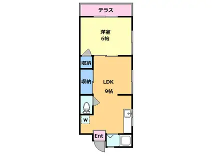 ハイム大塚Ⅰ(1LDK/1階)の間取り写真