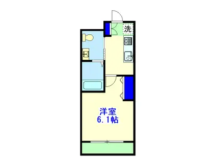 ダッフィー東京ベイ(1K/2階)の間取り写真