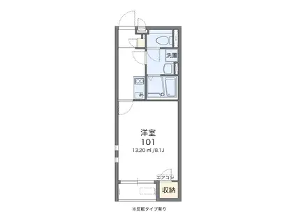 ドラジェ(1K/1階)の間取り写真