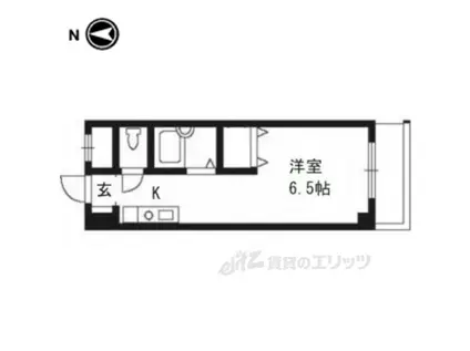 ヴィラ鈴木(ワンルーム/1階)の間取り写真
