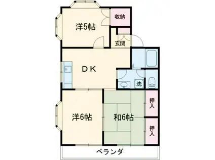 グレイス益城(3DK/2階)の間取り写真