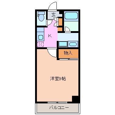 ハートフルマンション(1K/1階)の間取り写真