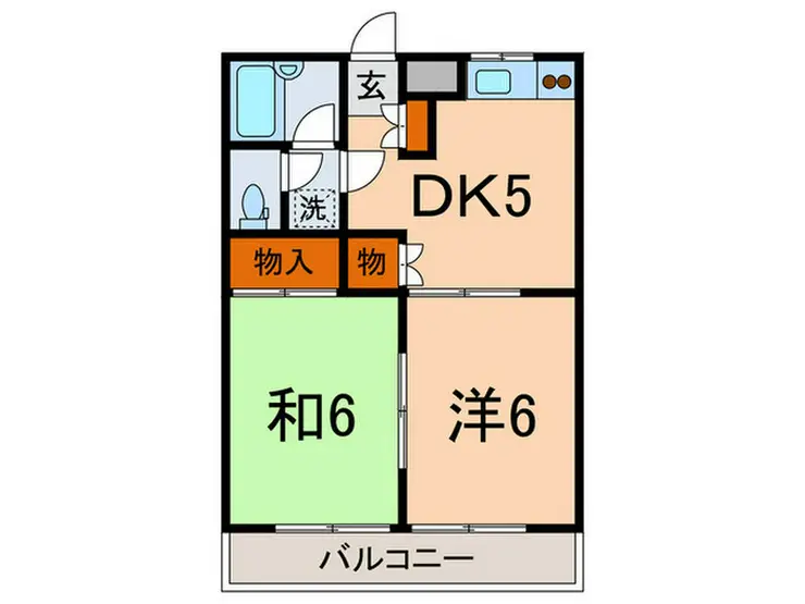 パールハイツ白山 2階階 間取り